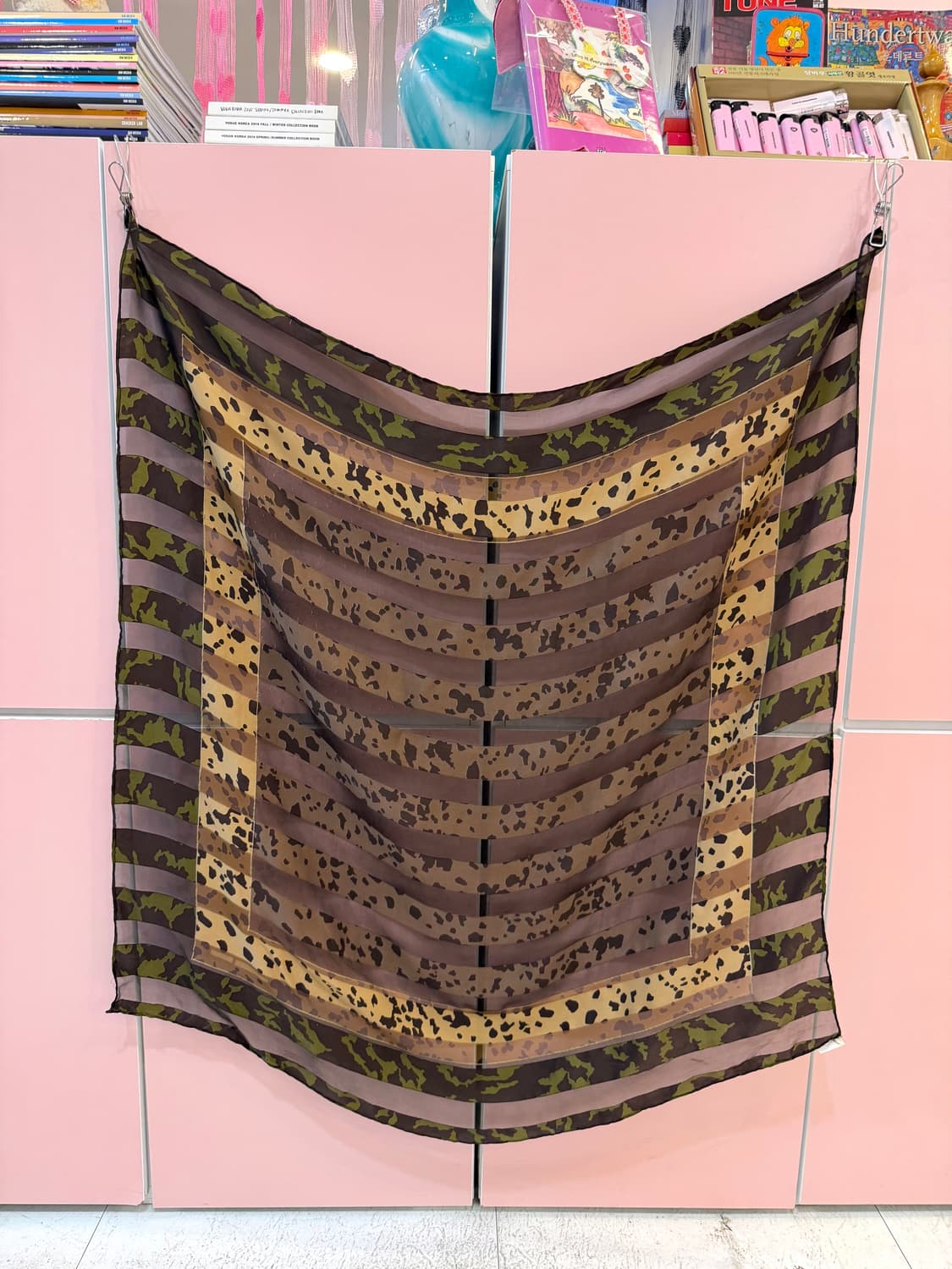 빈티지 호피 스트라이프 스카프 상품이미지6