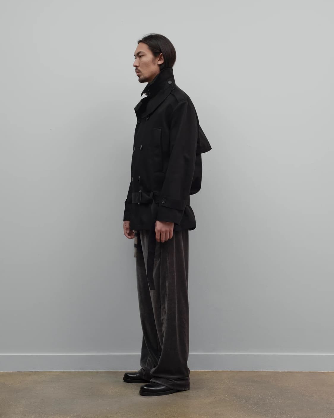 [S,M]커미션 25fw Hunter 트렌치 코트/블랙 상품이미지7