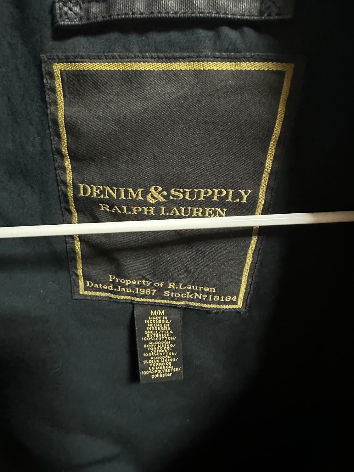 랄프로렌 데님앤서플라이 벨티드 왁스 모토자켓 M 상품이미지3