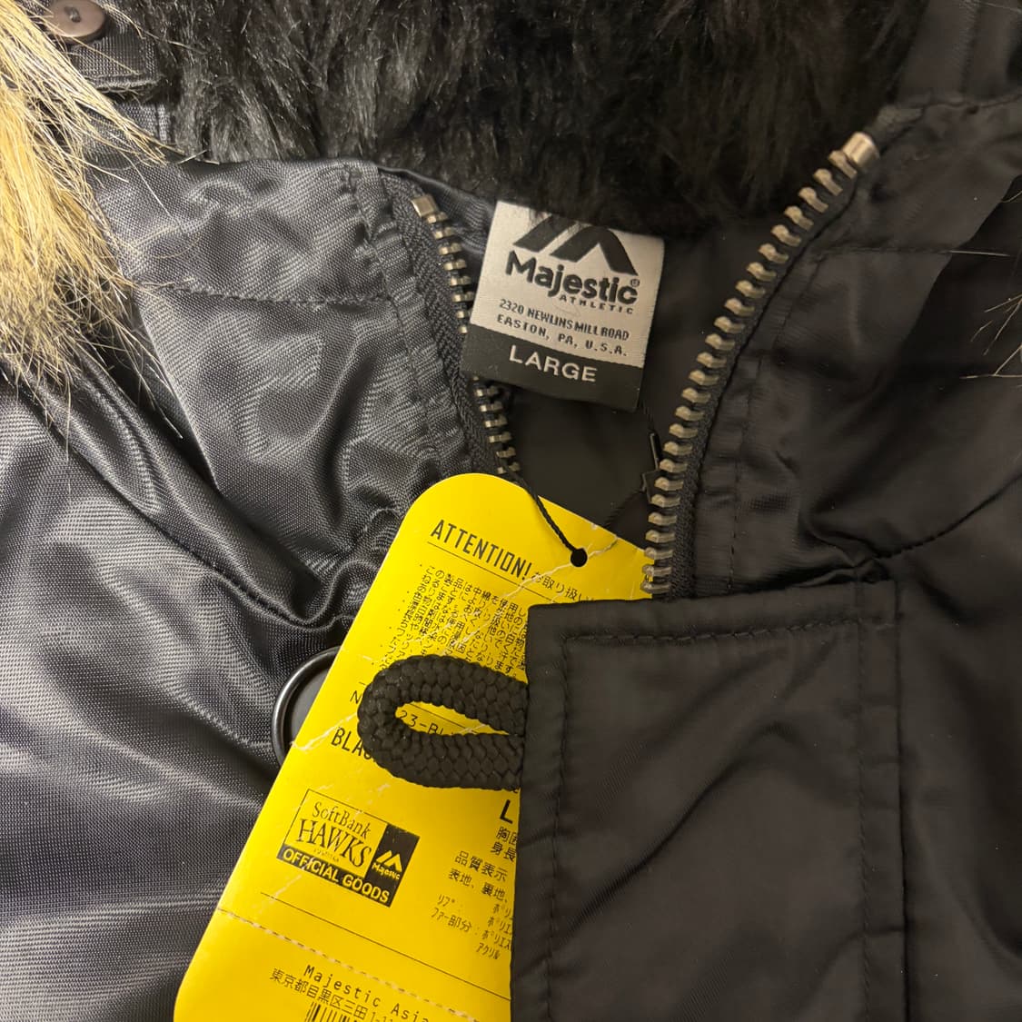 일본판 새상품)마제스틱 소프트뱅크 호크스N3B 파카 상품이미지5