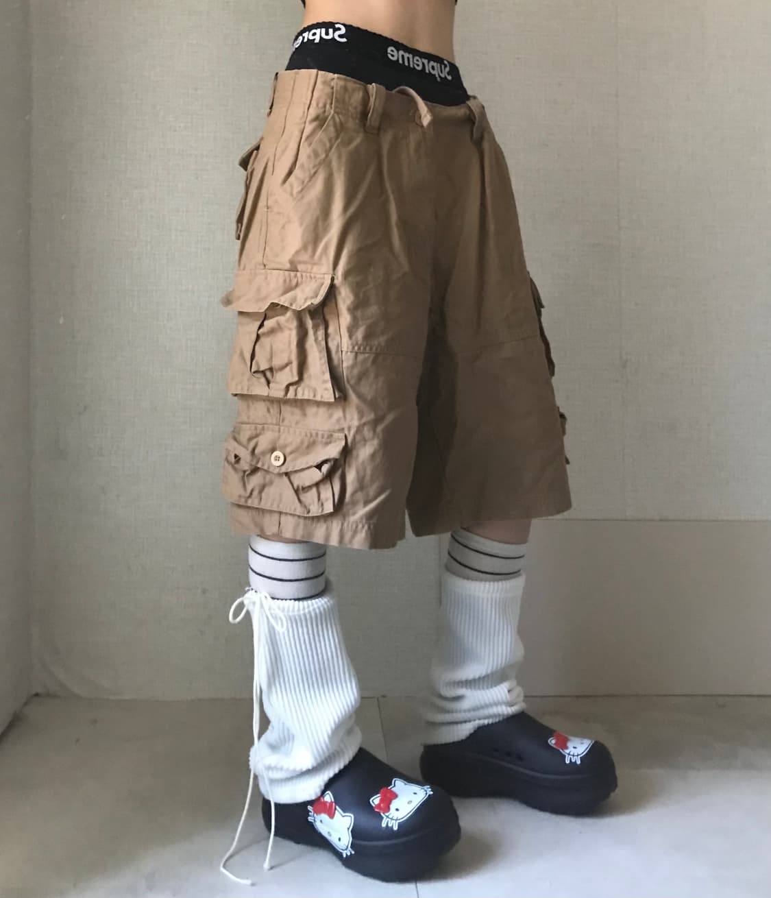 베이지 멀티포켓 버뮤다 상품이미지1