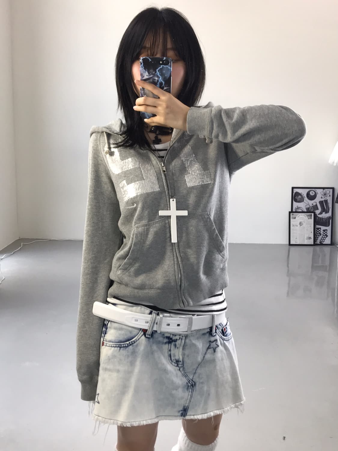 Nike Spangle Graphic Zip Up Hoodies 상품이미지3