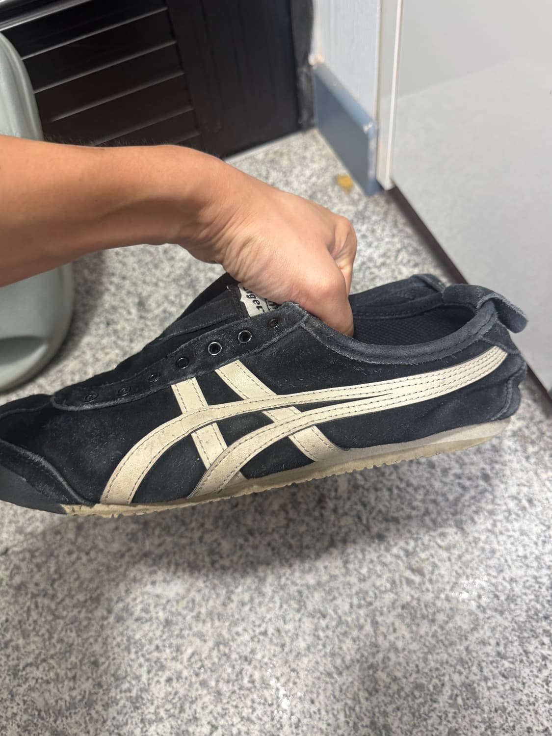오니츠카 타이거 슬립온 네이비 275 상품이미지2