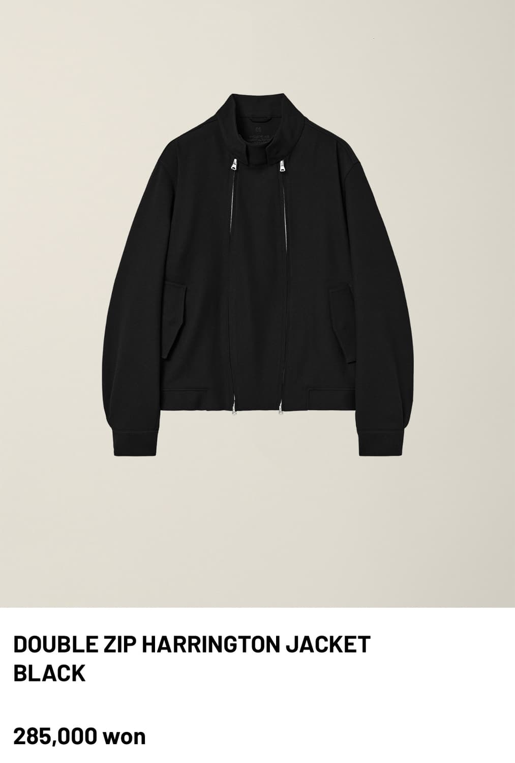 누마레ee 더블 집 해링턴 자켓 블랙 L사이즈 상품이미지1