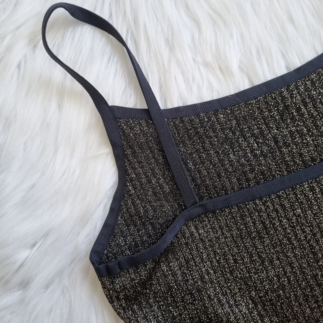 일본 빈티지 골드 펄 골지 니트 나시 1957 상품이미지4