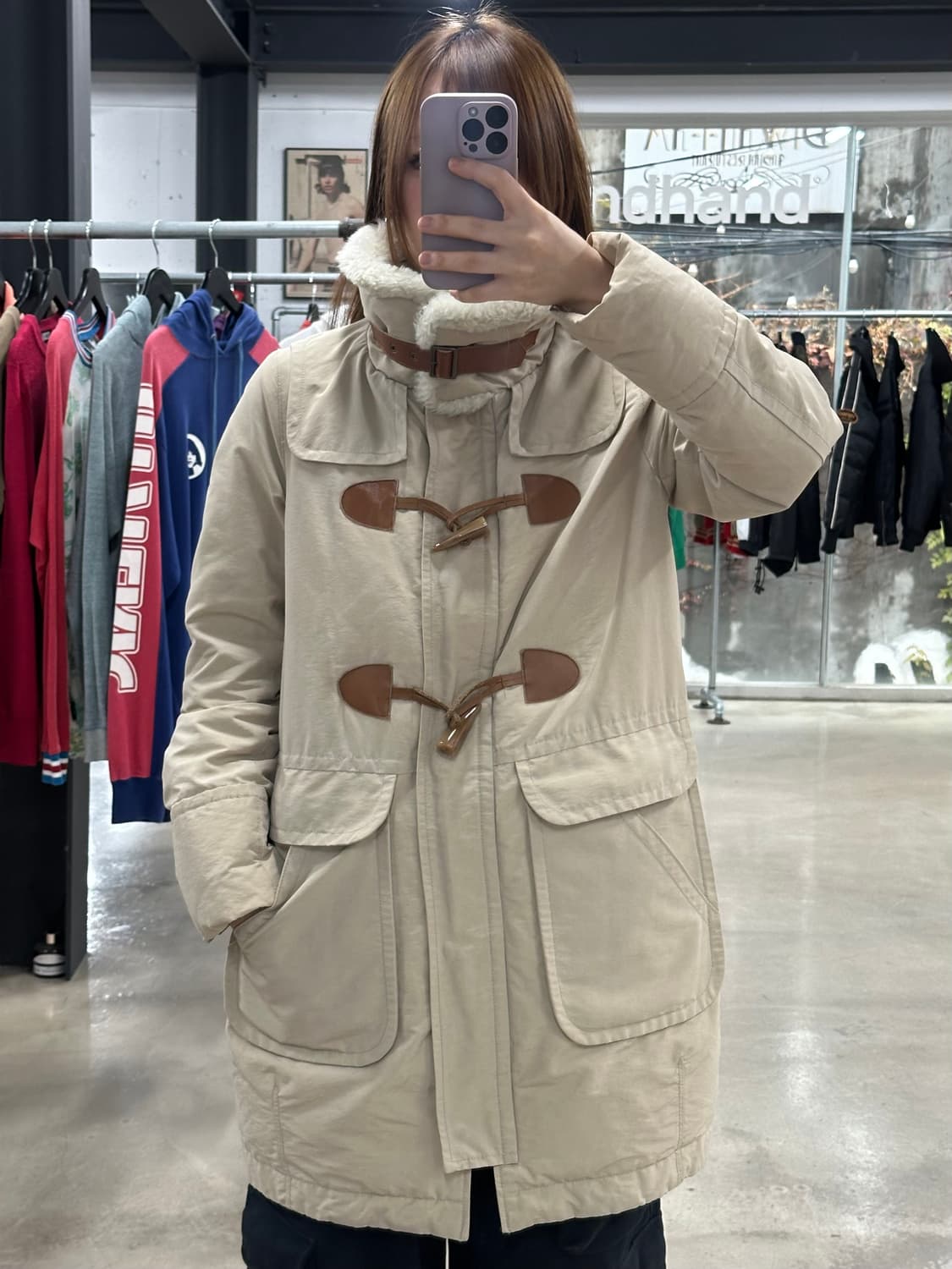 히스테릭글래머 Primaloft 히스걸 넥버클 퍼 덕다운푸퍼롱자켓 상품이미지2