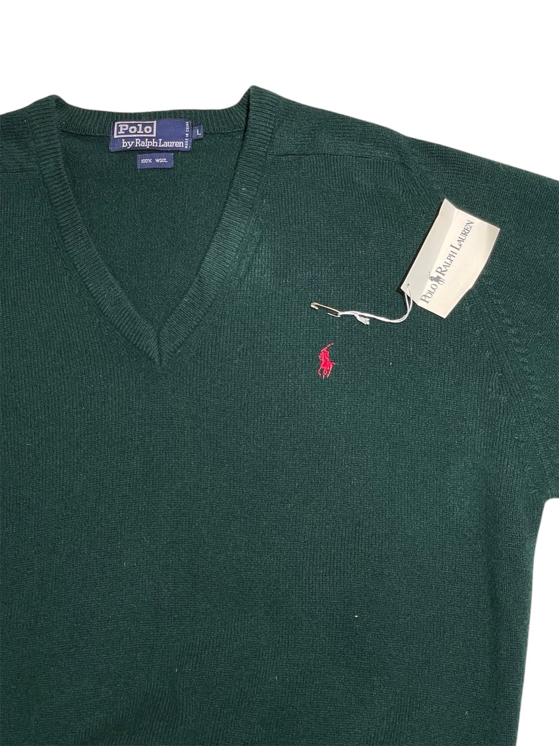 폴로 빨간자수로고 브이넥니트  상품이미지4