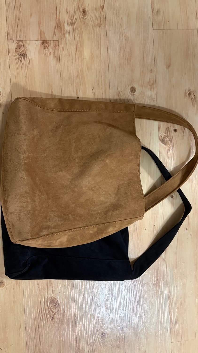 급처)) 카멜&블랙 스웨이드 가방 보부상백 숄더백 일괄 상품이미지1