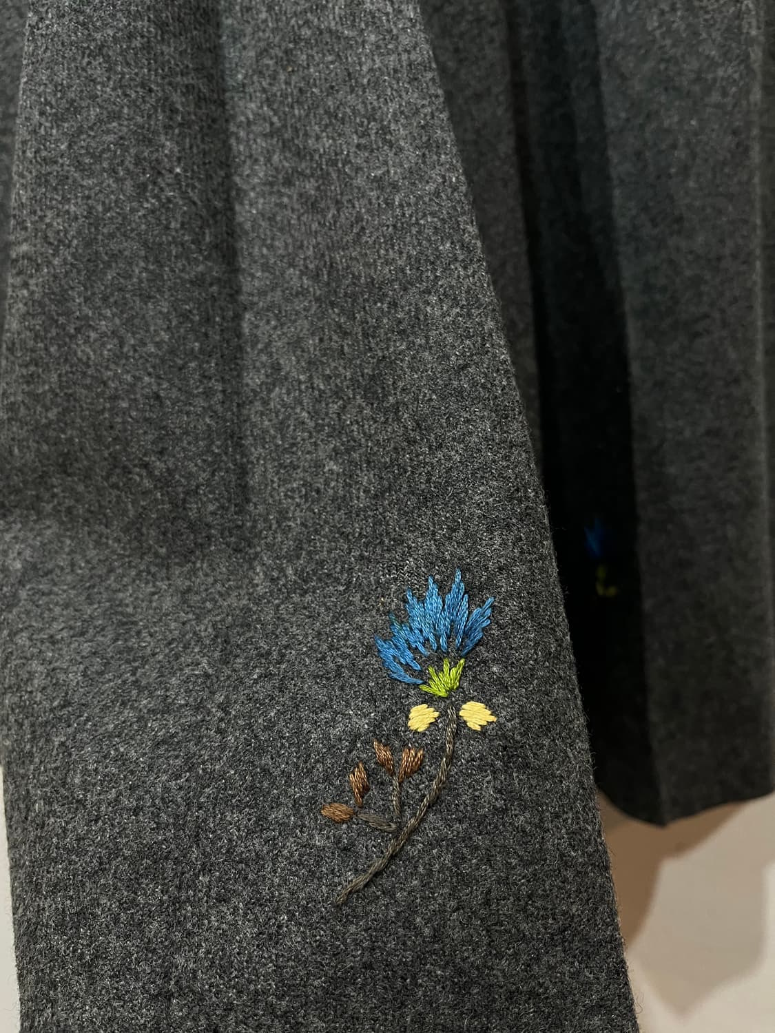 JACQUES ESTEREL 자수 울 스커트 Made in JAPAN  상품이미지4