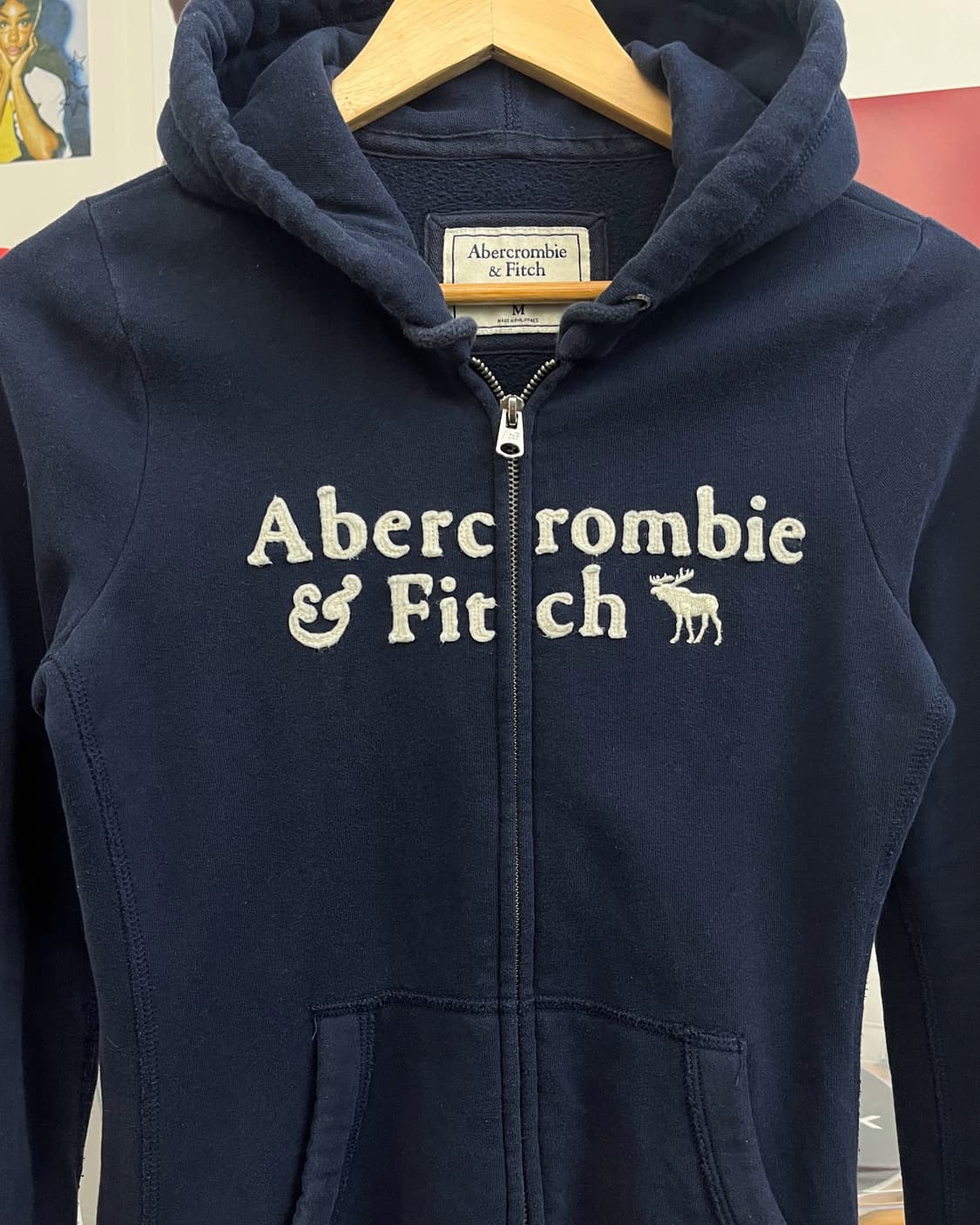 아베크롬비 세미딱붙 네이비 후드집업 상품이미지6