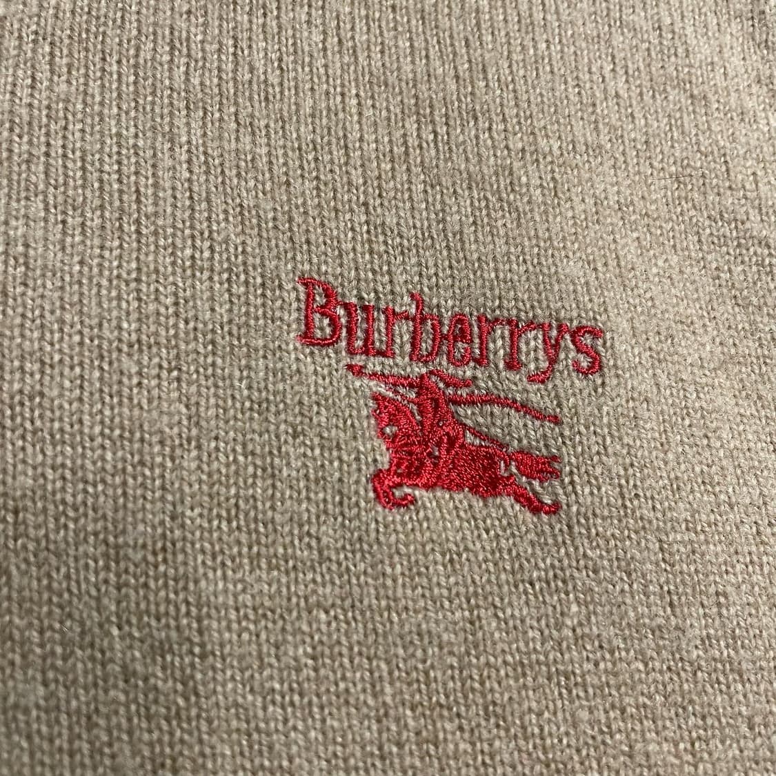 1990s 버버리 Burberry 기마로고 브이넥 니트 상품이미지4