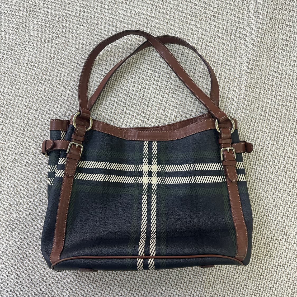 실측확인 빈폴체크 패턴 숄더백 0415D 상품이미지2