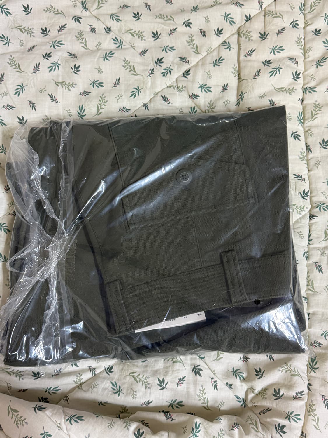 [L]유니클로 저지배럴레그 팬츠 올리브 새상품 상품이미지1