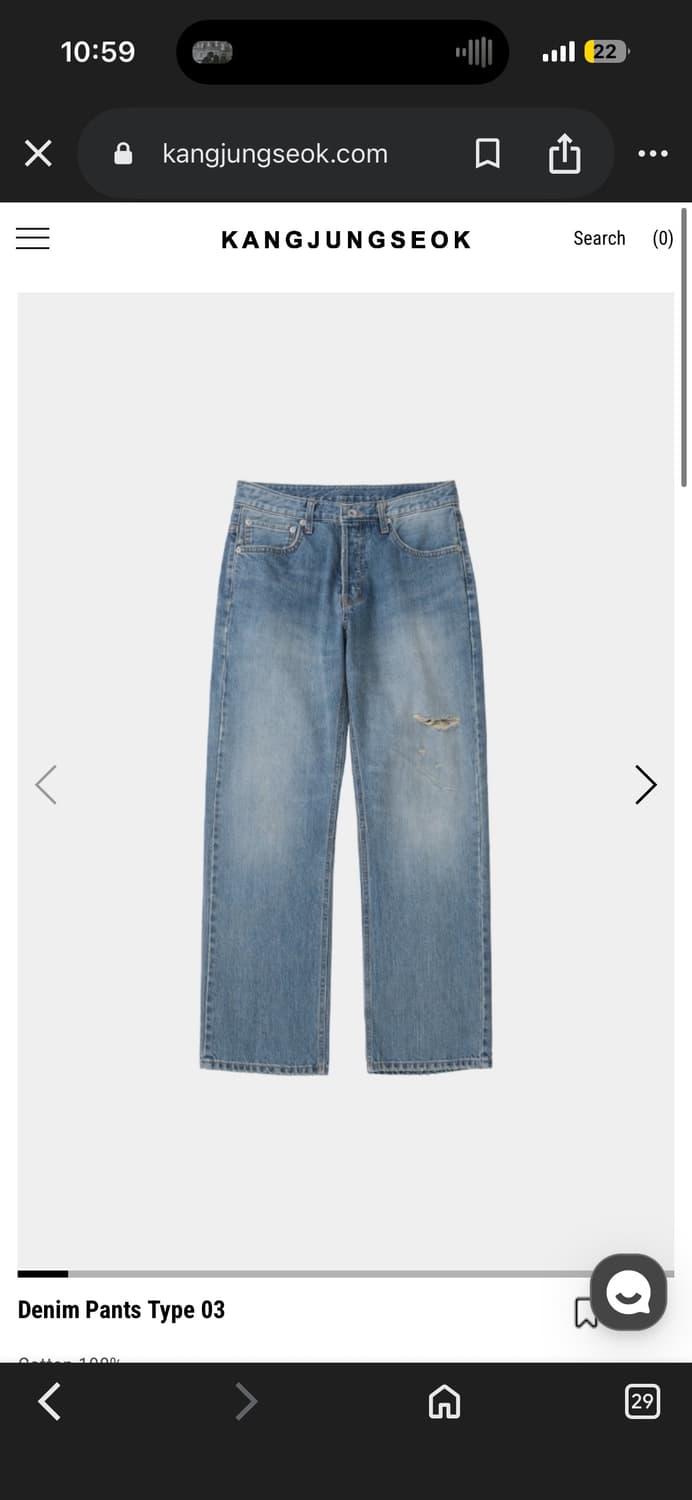(구매) 강정석 데님 팬츠 타입 03 30사이즈 상품이미지1
