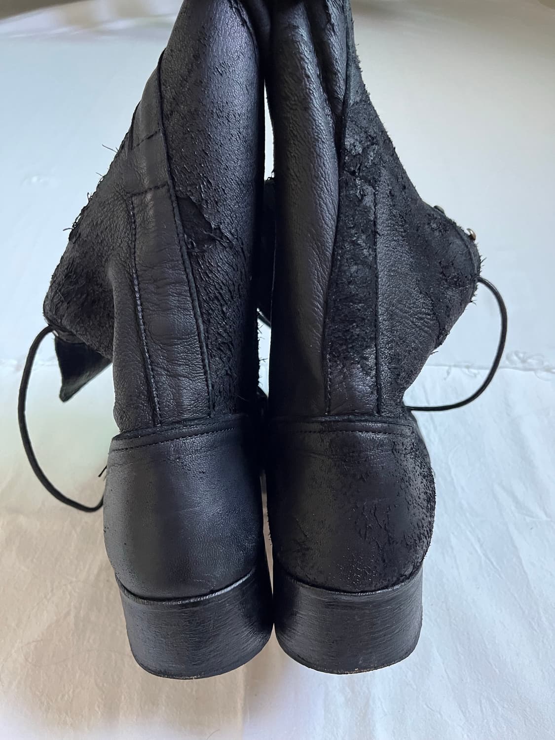 Obelisk Sheepskin Lace Up Leather Boots 상품이미지7
