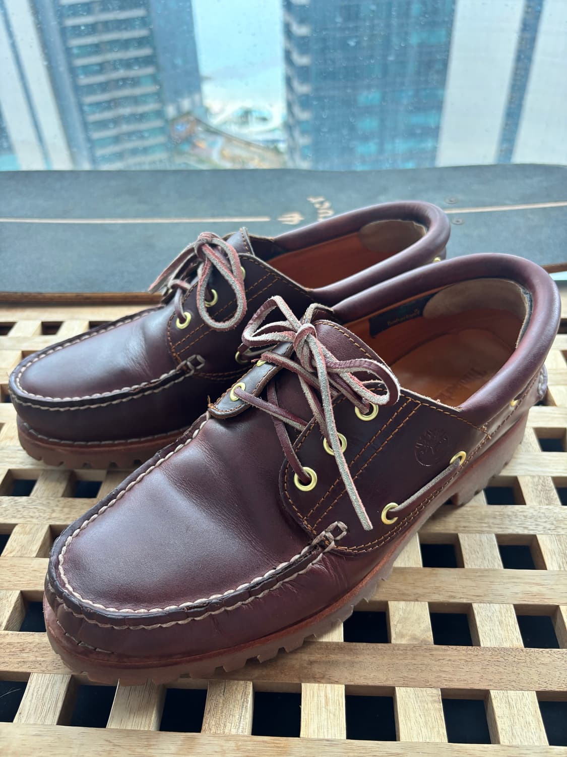 팀버랜드 3아이 보트슈즈 버건디 270 상품이미지1