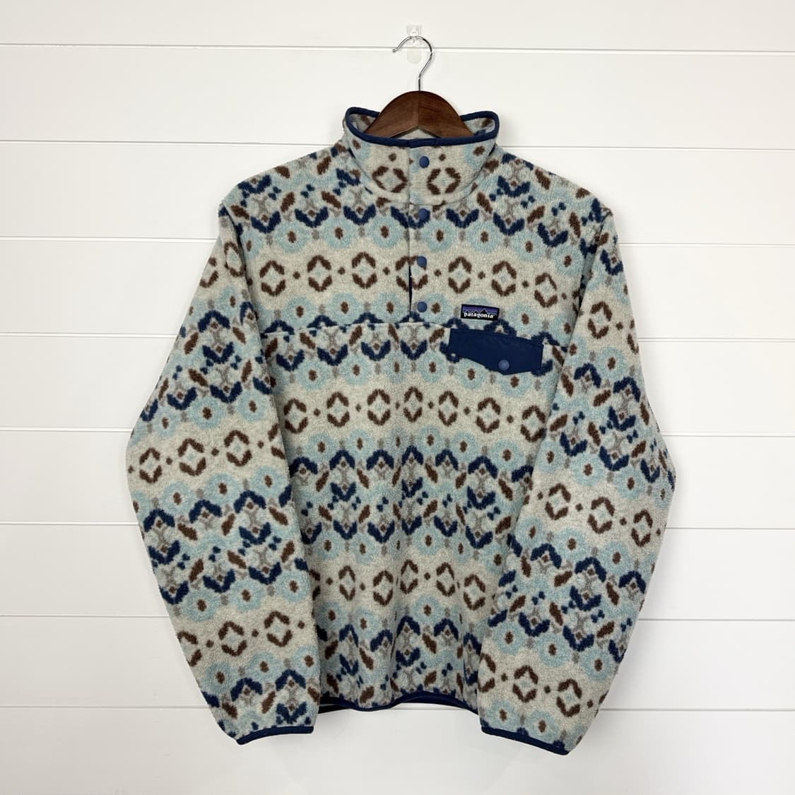 19FW 파타고니아 신칠라 스냅-T 패턴/네이비/브라운 상품이미지1