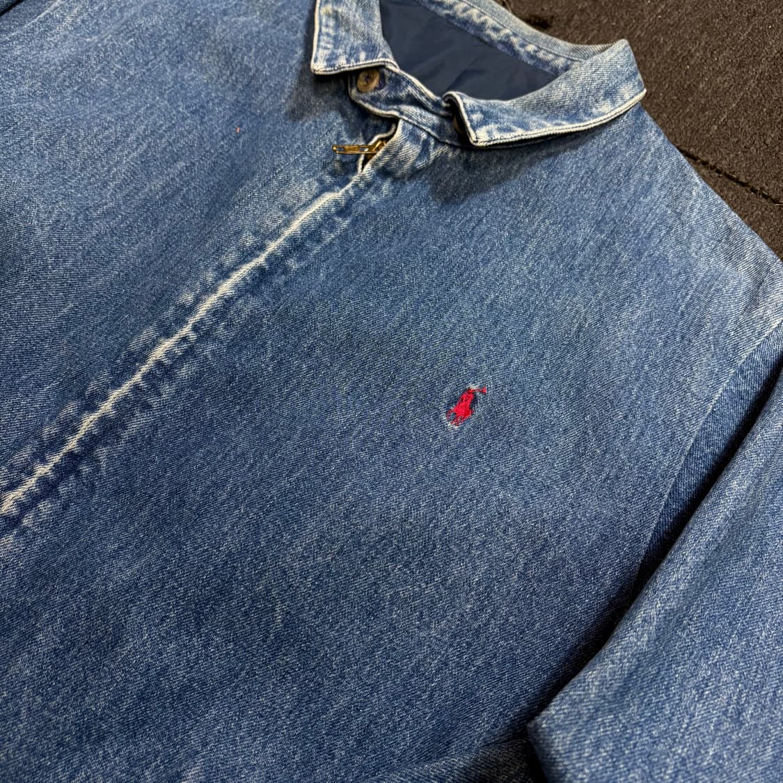 폴로 레드 로고 청자켓 90‘s 상품이미지4