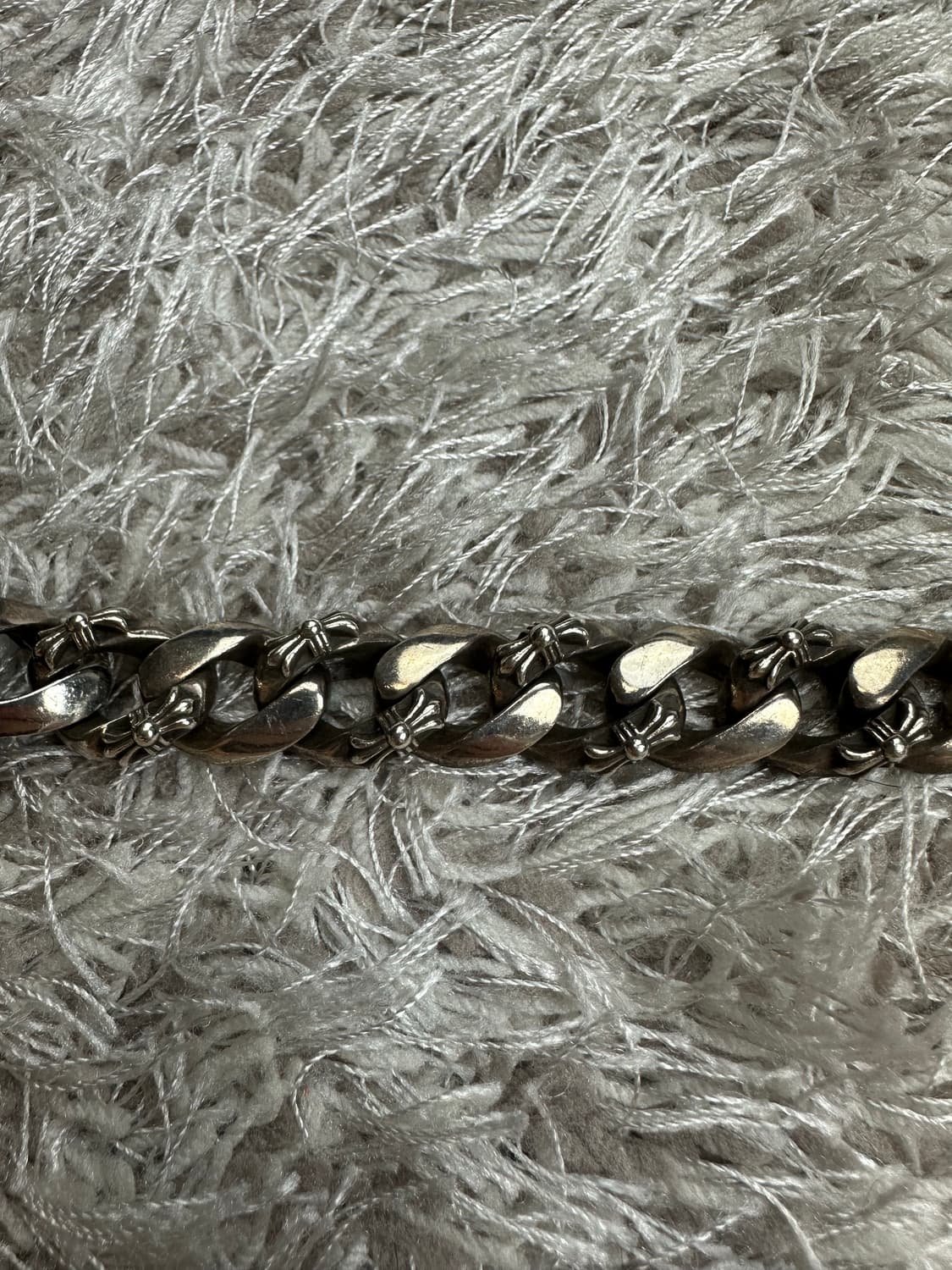 [13 Link] 정품 크롬하츠 플로랄 크로스 팬시 ID 팔찌 상품이미지4