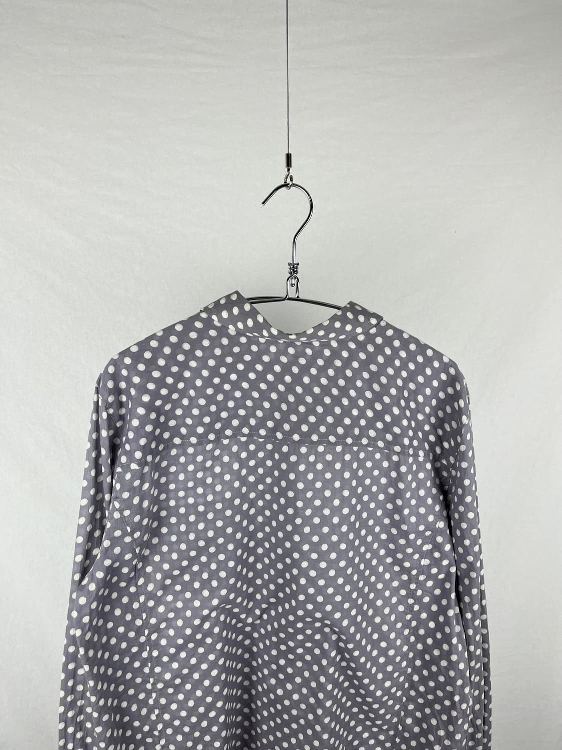 Vintage 퍼플컬러 도트 패턴 셔츠 상품이미지4