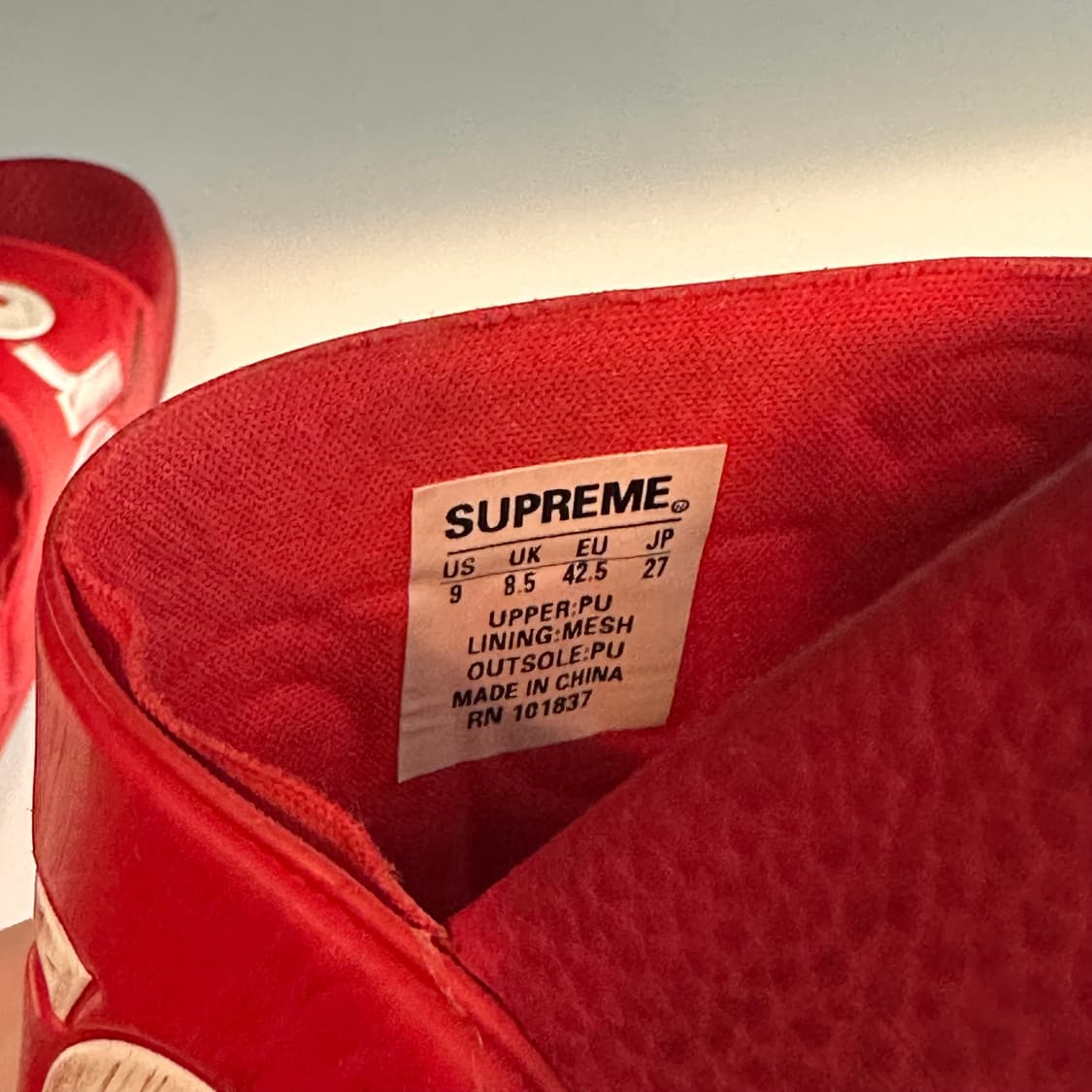 슈프림 슬리퍼 레드 US 9 (JP270) 상품이미지7