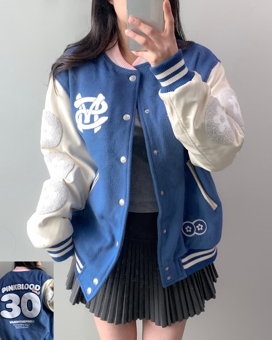 반디더핑크 X SM 바시티 자켓 상품이미지1