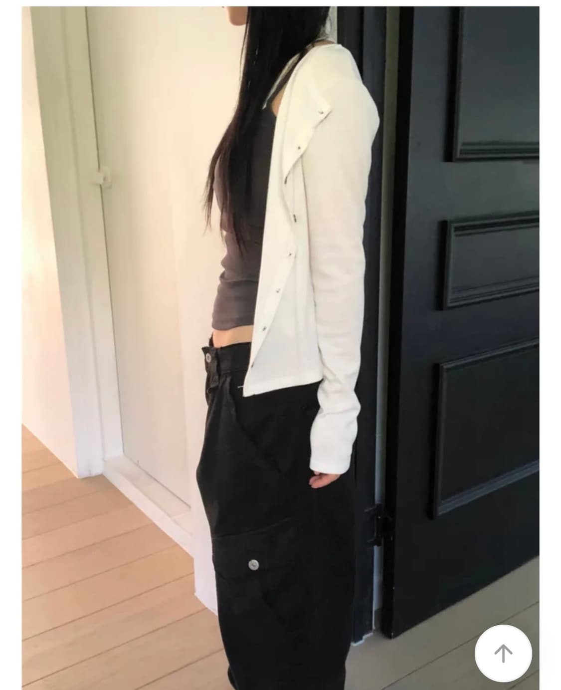 이즈이즈 실크 가디건 아이보리 화이트 silk color cardigan 상품이미지2