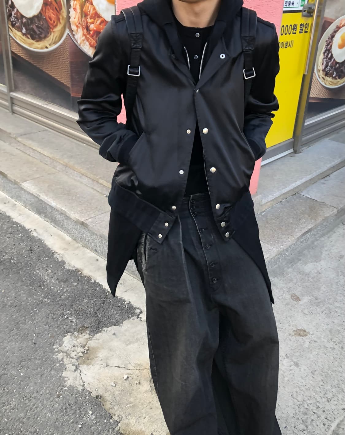 미하라야스히로 레이어드 후디 바시티 자켓 상품이미지5