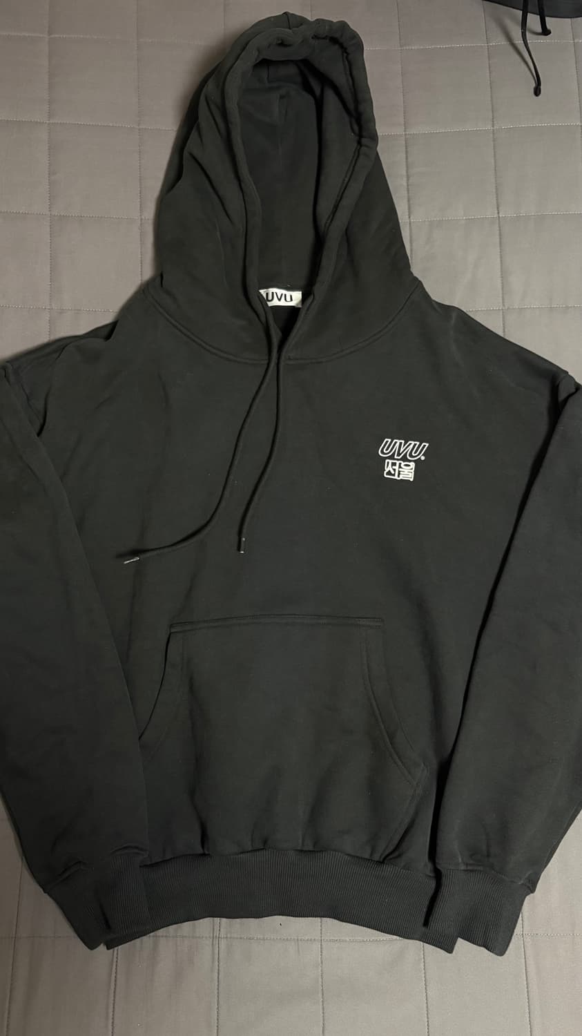 UVU 서울 마라톤 후드 블랙 상품이미지1