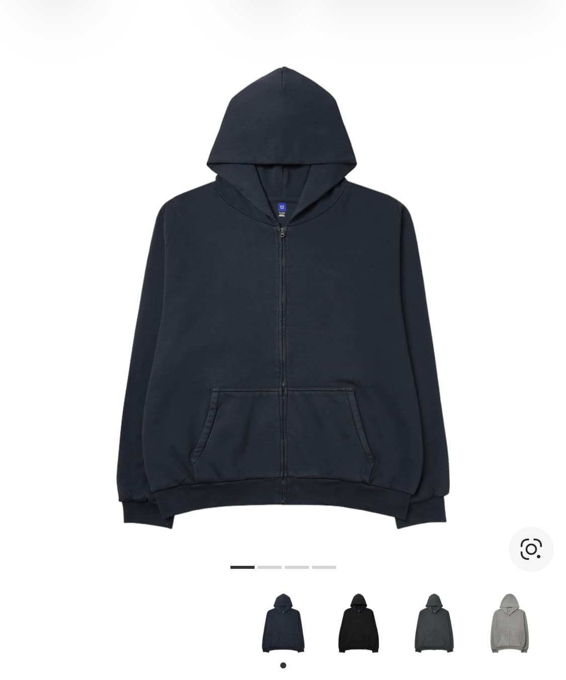 이지 YZY 집업 후드 네이비 상품이미지1