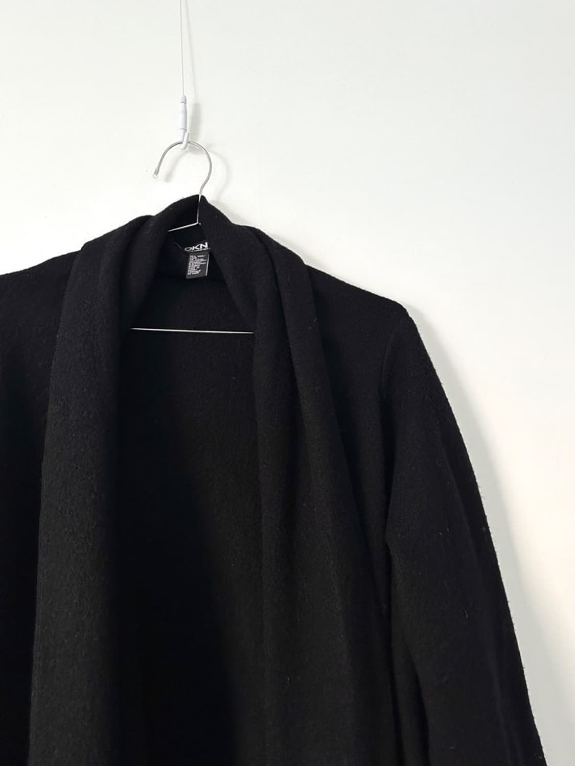 DKNY unbalanced drape cardigan / black 상품이미지3