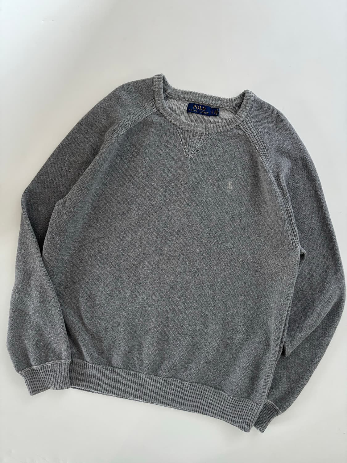Polo 폴로 랄프로렌 신형 코튼 그레이컬러 레글런 니트 상품이미지1