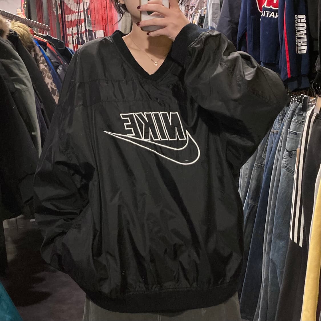 [IM] 나이키 빅스우시 로고 웜업 블랙 상품이미지1