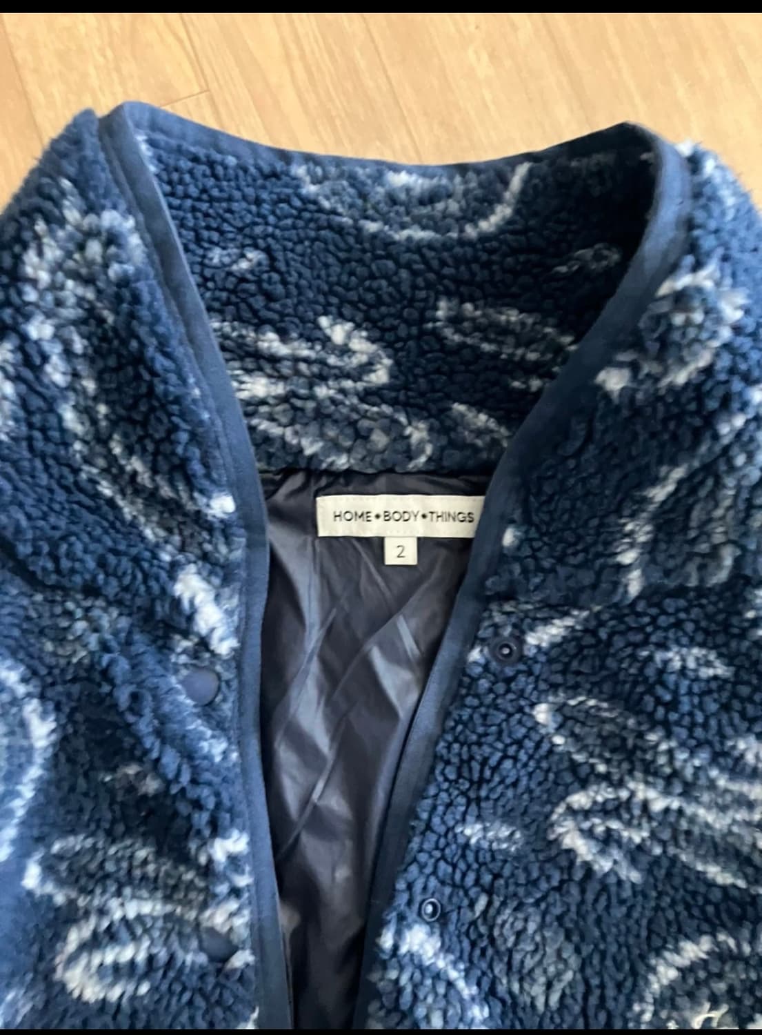 홈바디띵즈 플리스 자켓 네이비  상품이미지3