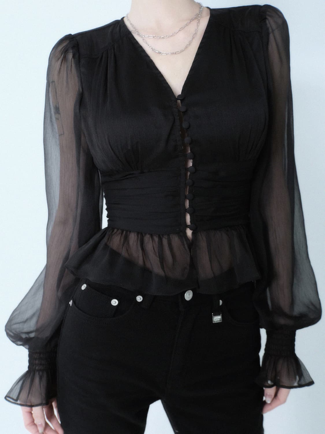 페일제이드 Amelia Chiffon BL 블라우스 상품이미지1