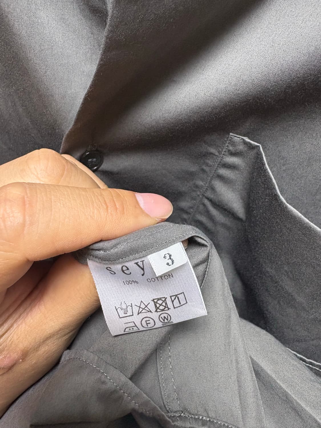 [3] Seya 세야 코튼 셔츠 grey 크리스타세야 상품이미지5