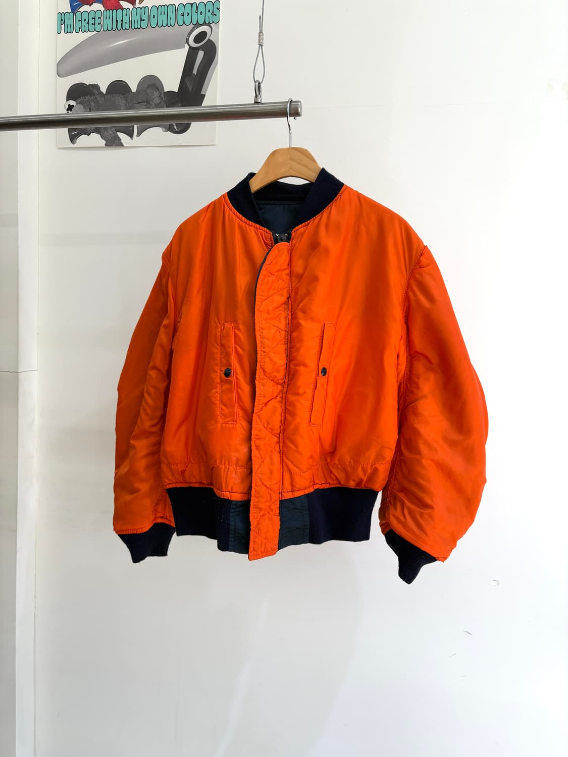 80's ALPHA INDUSTRIES (Made in USA) 항공점퍼 상품이미지6