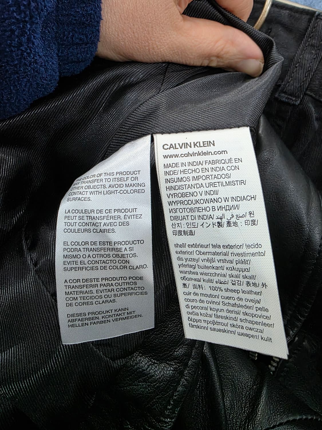 캘빈클라인 진 여성 가죽 라이더 자켓 상품이미지4