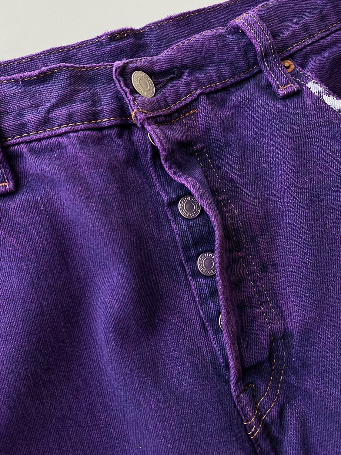 리바이스 501 다잉 페인팅 퍼플 데님 팬츠 상품이미지4