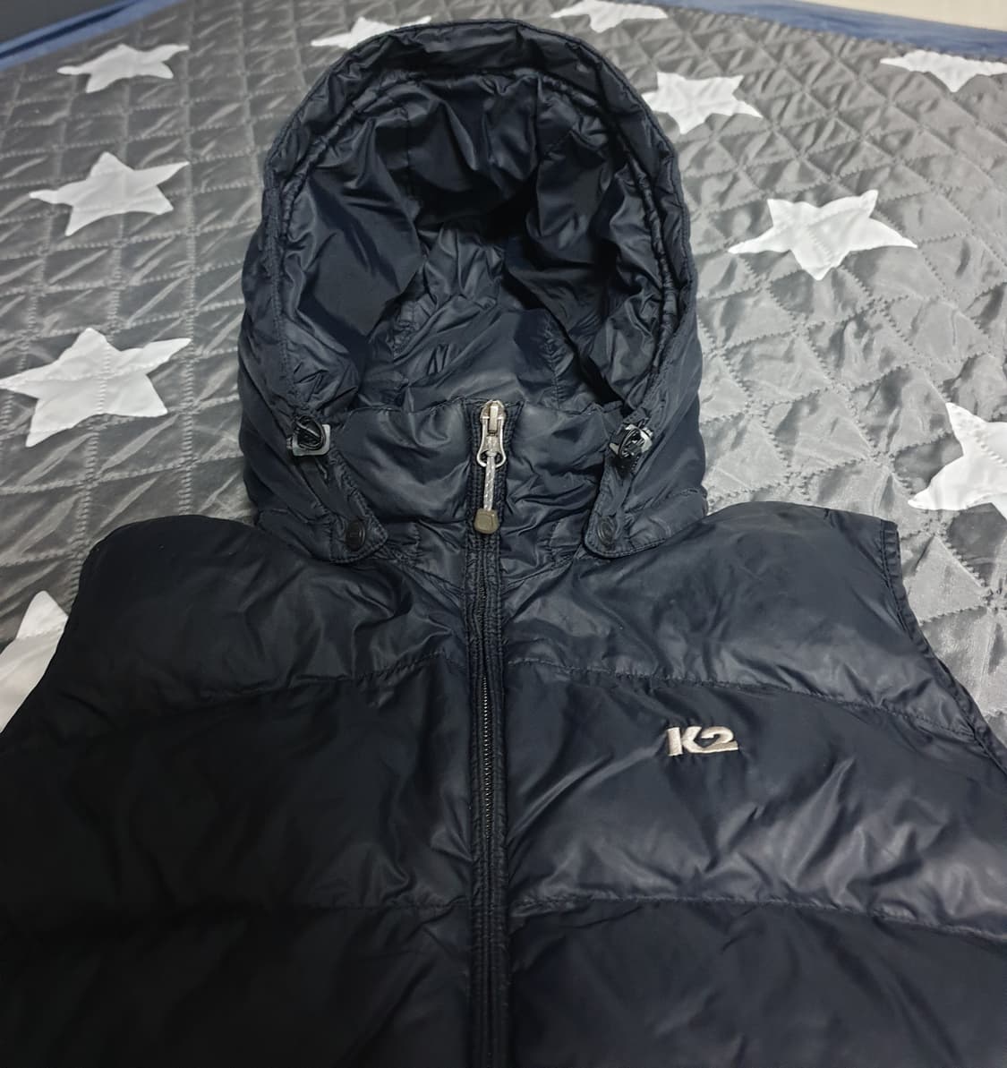 K2 PERTEX 기능성 구스다운 후드 초경량 조끼패딩 블랙 (95) 상품이미지2