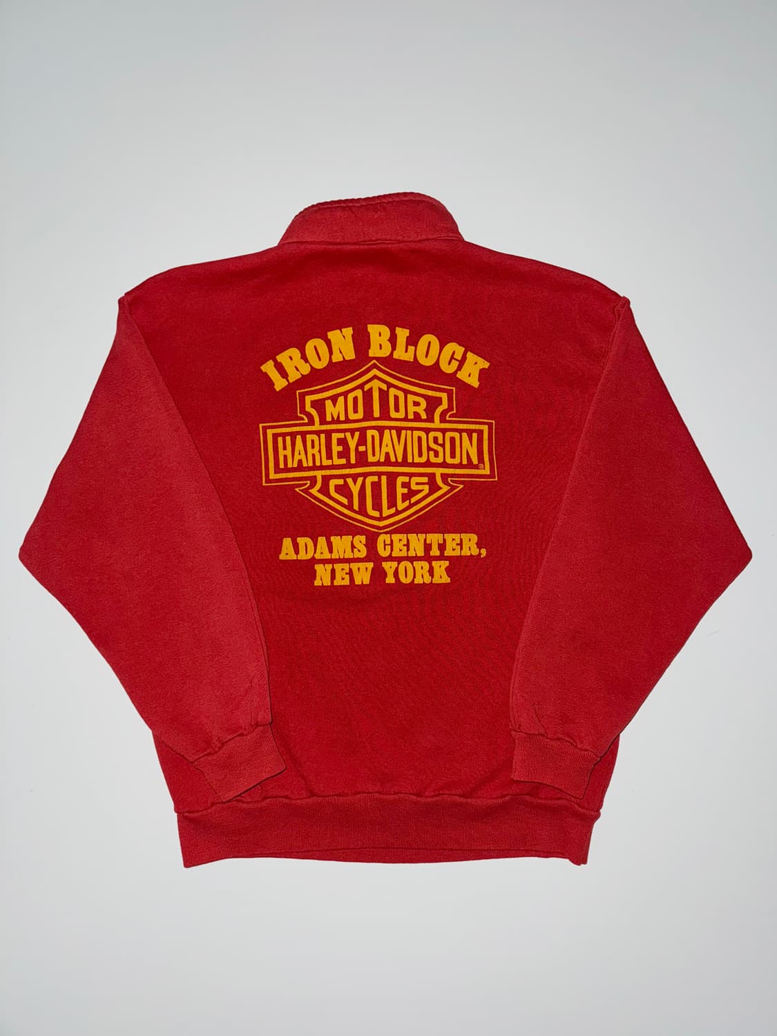 [L] 빈티지 할리데이비슨 쿼터 집업 스웻셔츠 상품이미지2