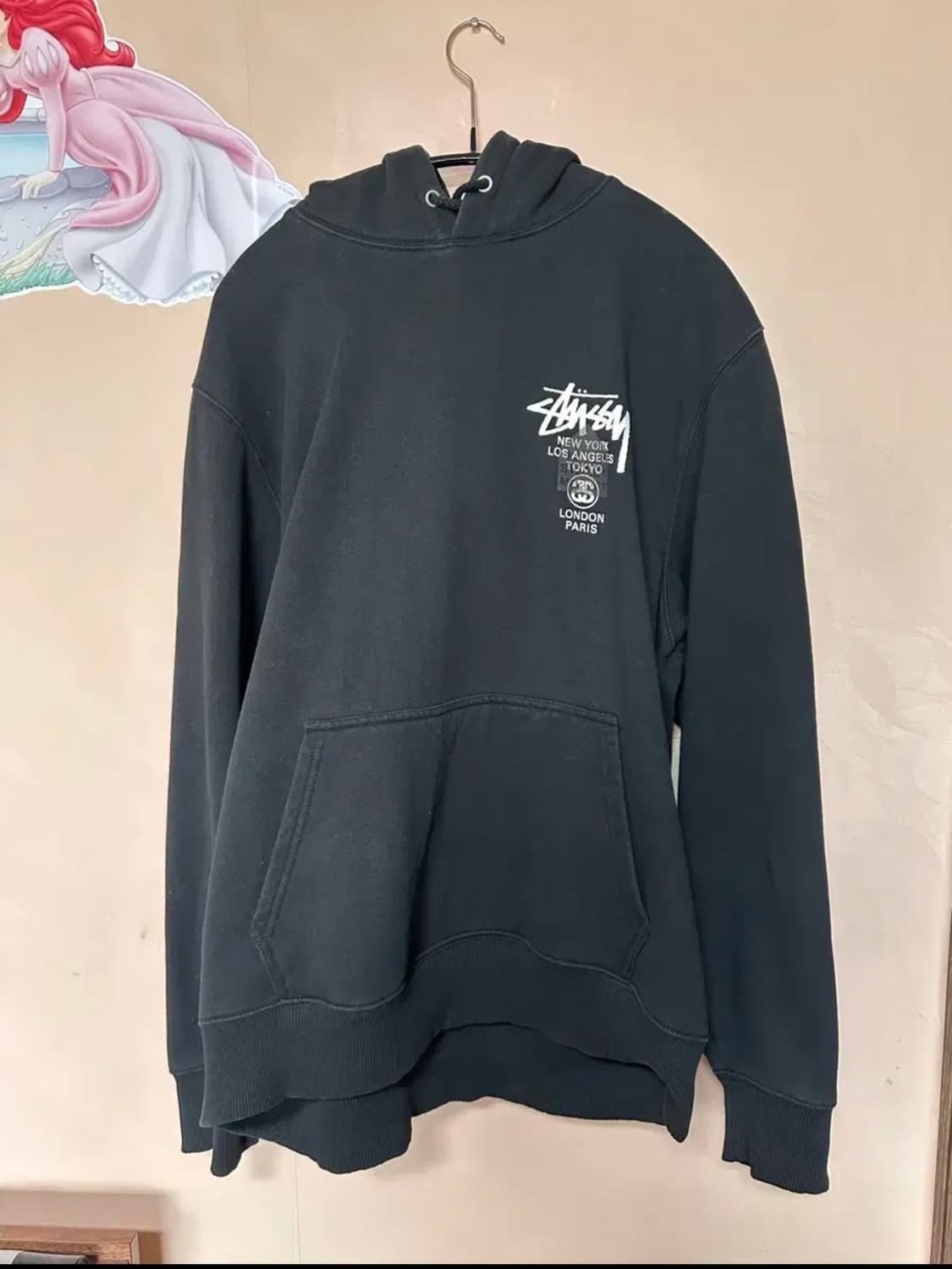 M) 스투시 도버스트리트마켓 월드투어 후드 블랙 -2021 상품이미지3