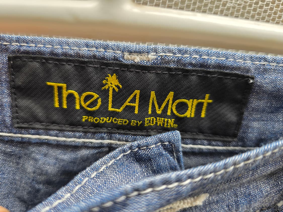 la mart x 에드윈 샴브레이 8부팬츠 상품이미지3