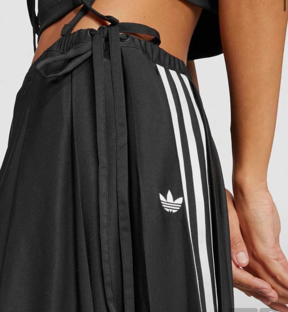 아디다스 빈티지 리본 플리티드 맥시 스커트 - 블랙 / JW0114 상품이미지1