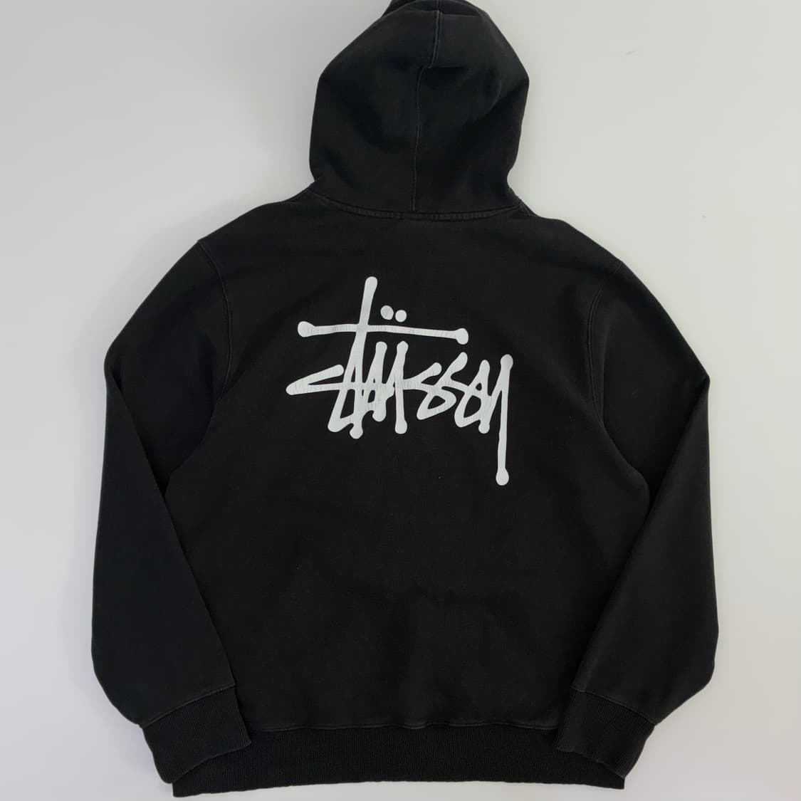 Stussy  스투시 스탁 로고 블랙 후드티 상품이미지1