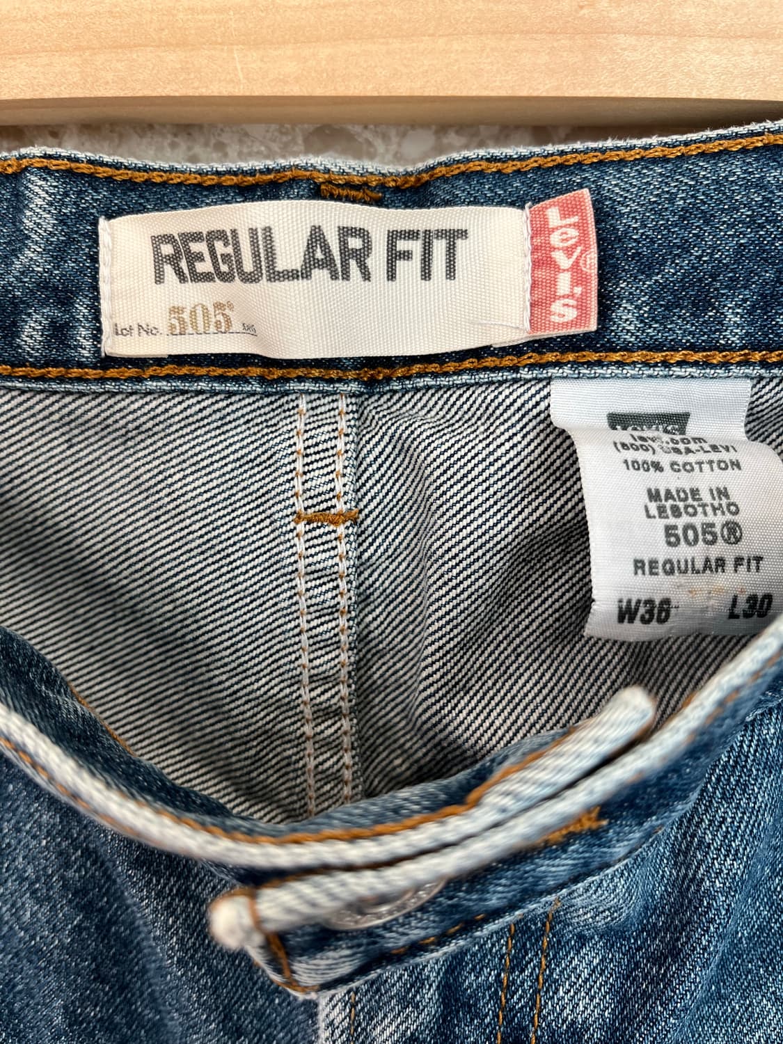 리바이스 505 레귤러핏 데님 W36 상품이미지3