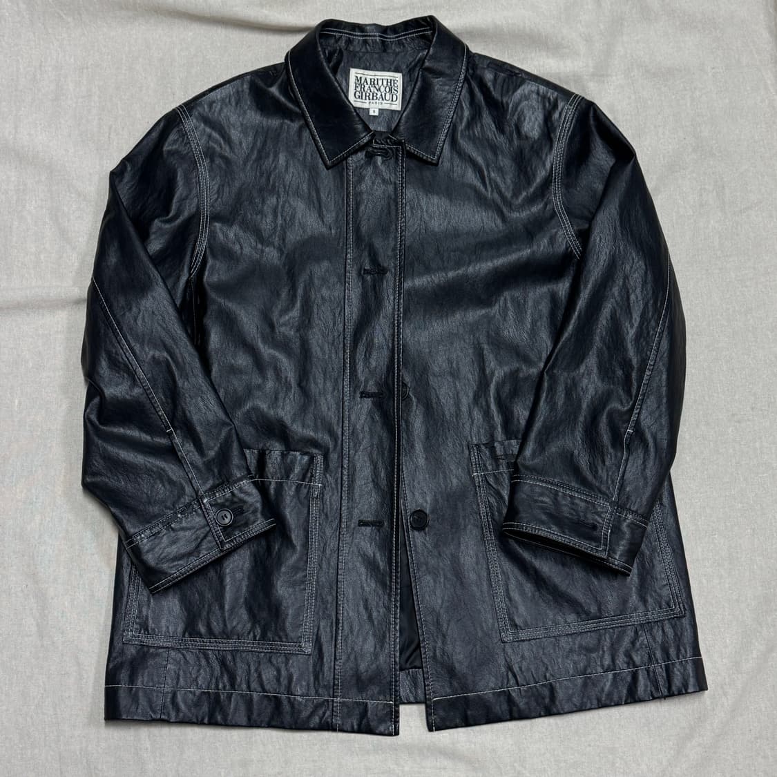 마리떼 스티치 레더자켓 S 상품이미지1