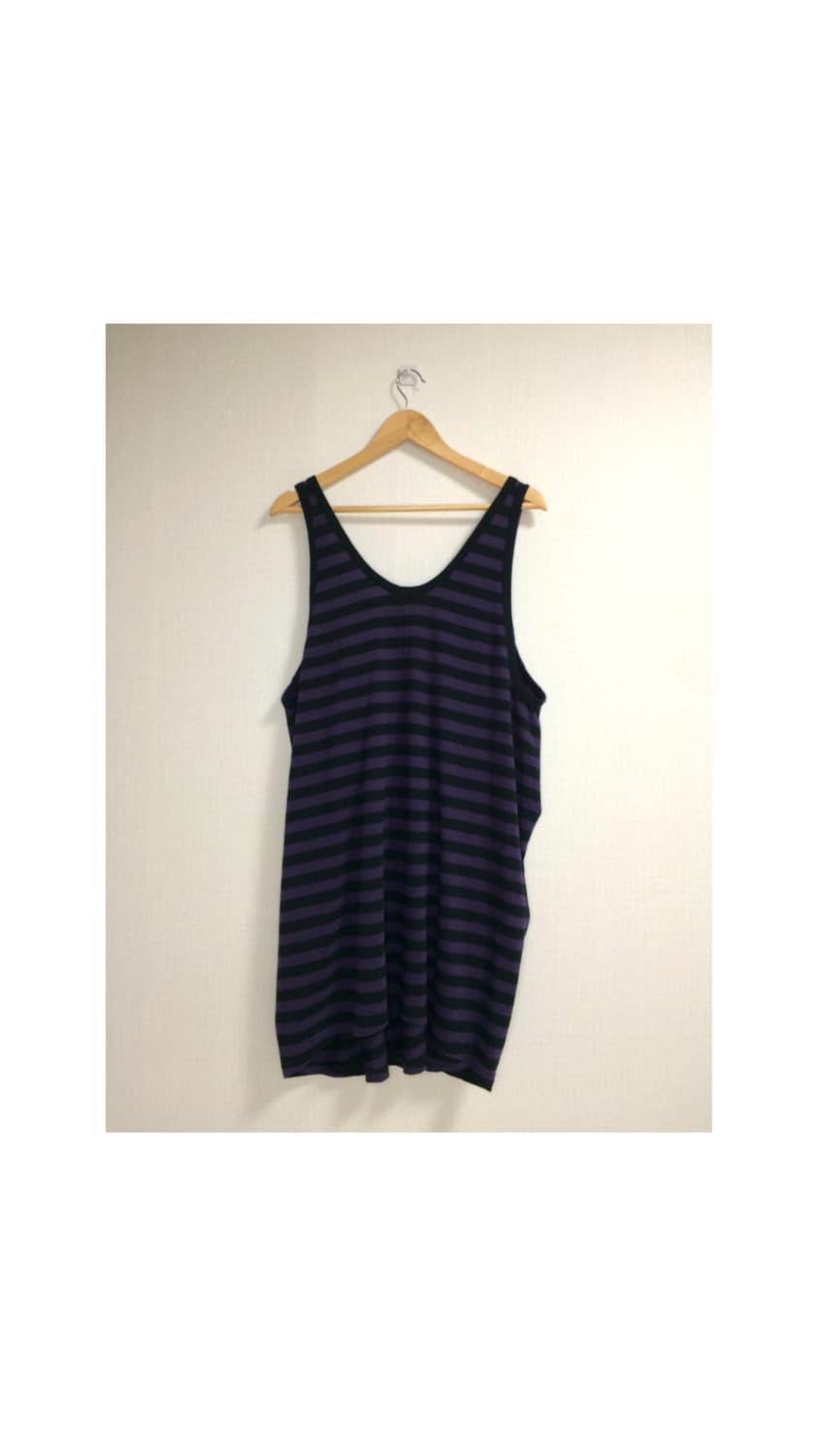 gomme 고무 퍼플 스트라이프 슬리브리스 원피스 튜닉 상품이미지5