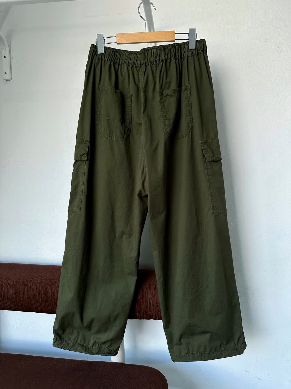Military design cotton wide cargo pants 상품이미지4