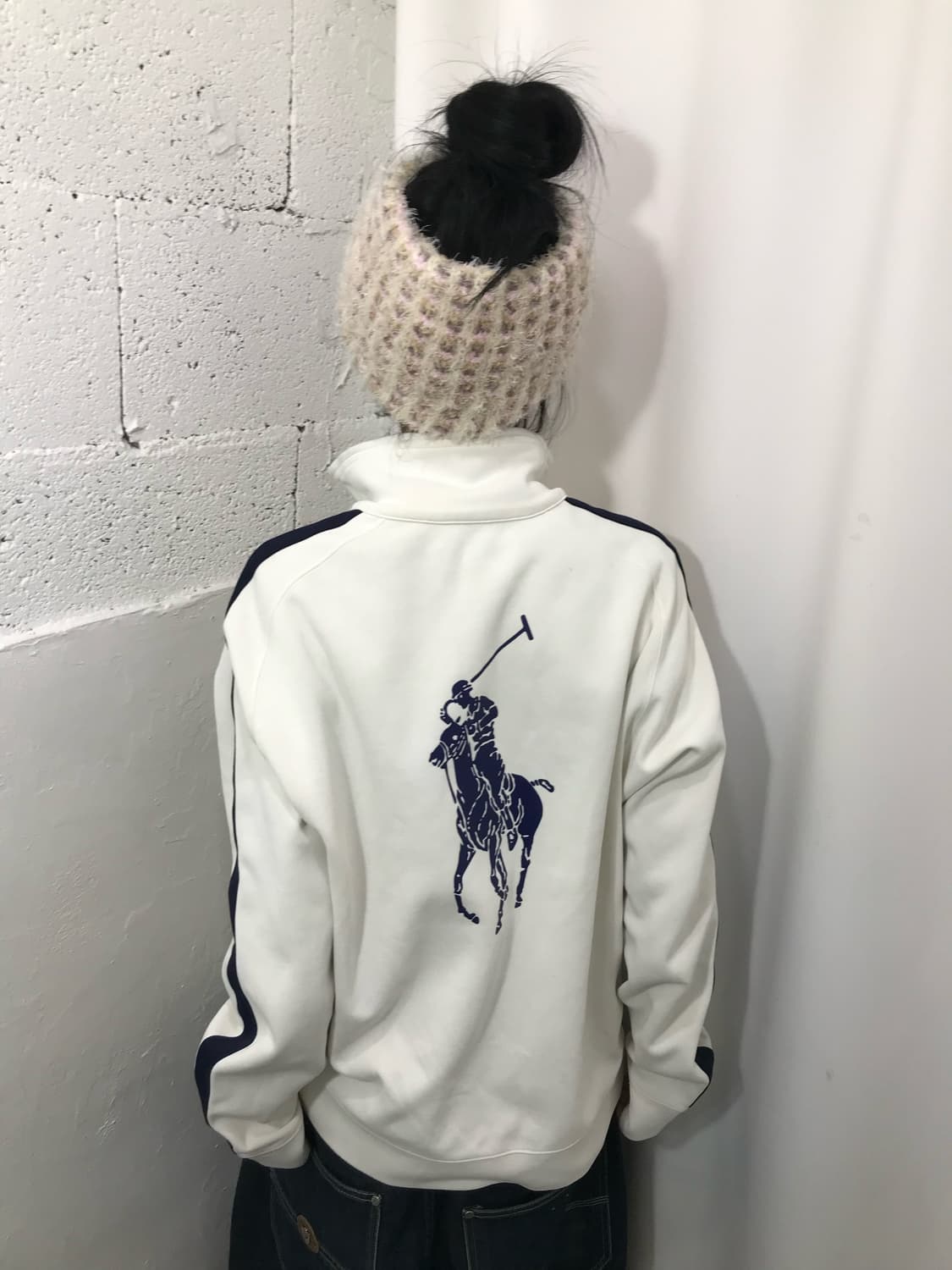 Polo Big Pony White Two-way Jersey ⭐️레어 상품이미지2